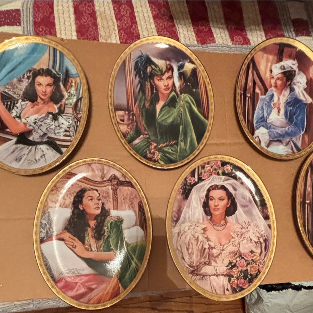 5 Bradford Exchange GONE WITH THE WIND Cameo Memories Scarlett